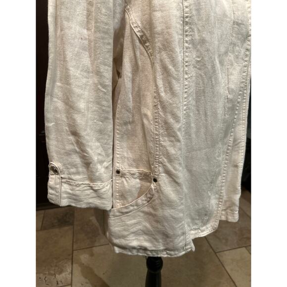 JM Collection WOMAN 100% Linen Zip Jacket - Picture 5 of 8